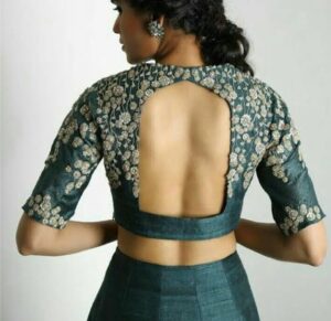 Scoop Blouse Back Design