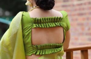 Pleated Back Blouse Design